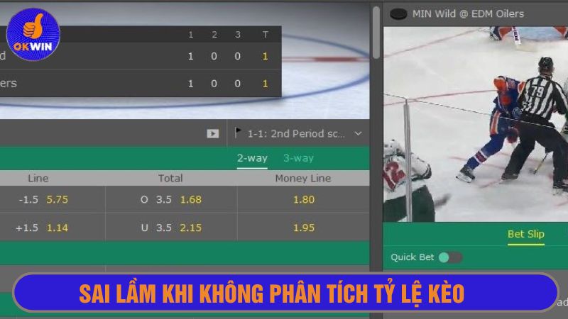 Đừng quá tin vào tỷ lệ kèo cược khúc côn cầu 